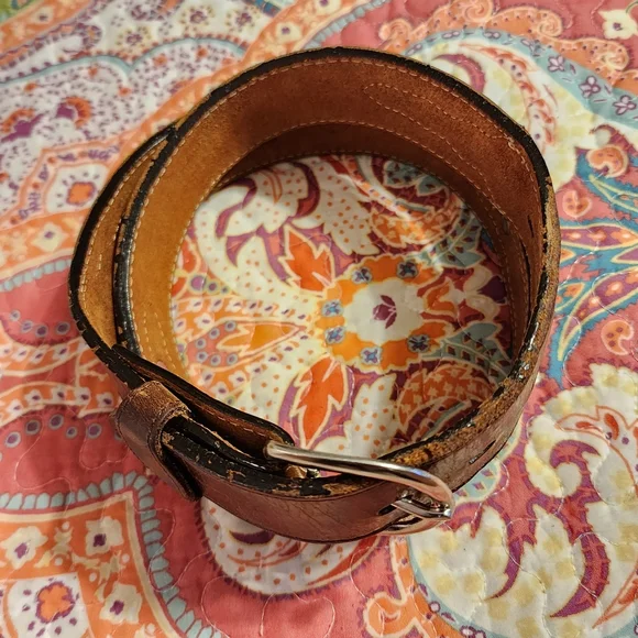 3-D Belt Company Western Boho Leather Belt Size Medium - Picture 5 of 11